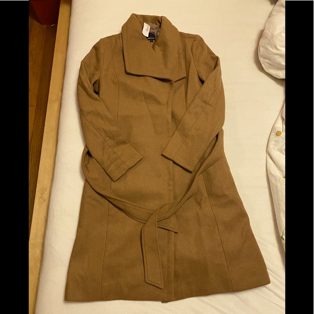 Shawl Collar Wrap Coat with Sash